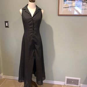 Elegant Black Polka Dot Dress